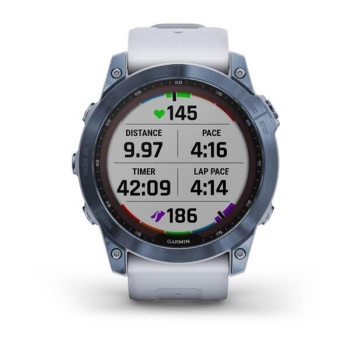 CEAS GARMIN FENIX 7X SAPPHIRE SOLAR MINERAL BLUE TI / WHITESTONE 51MM - Img 9