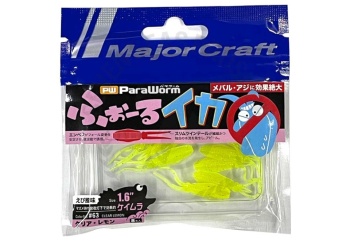 CREATURA MAJOR CRAFT PARAWORM FALL IKA 3.8cm #067 Clear Red Lame Flake - Img 3