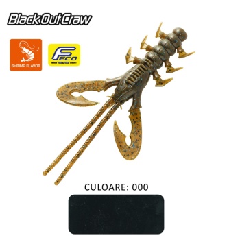 CREATURA TIEMCO BLACK OUT CRAW 4 10CM CULOARE 000 6BUC/PLIC