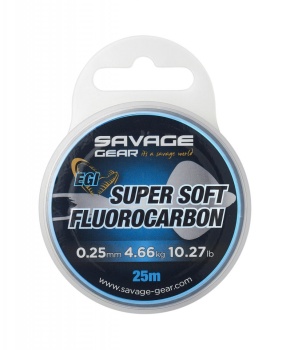 FIR FLUOROCARBON SAVAGE GEAR SOFT EGI 025MM/4,66KG/25M - Img 2