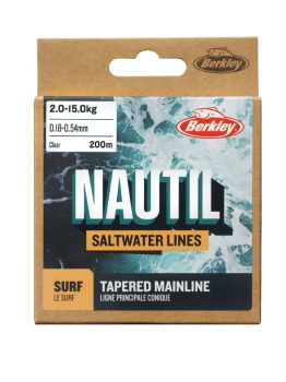 FIR MONOFILAMENT BERKLEY NAUTIL SURF MONOFILAMENT TAPERED NAUTIL SURF TAPERED LINES 200M, 0,18 - 0,54MM, 2KG CLEAR - Img 7