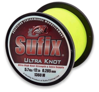 FIR MONOFILAMENT SUFIX ULTRA KNOT 0.255MM / 150M / 10LB / PAQUE YELLOW