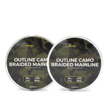 FIR TEXTIL AVID CARP OUTLINE CAMUFLAJ BRAIDED 0.25MM 30LB 300M - Img 2