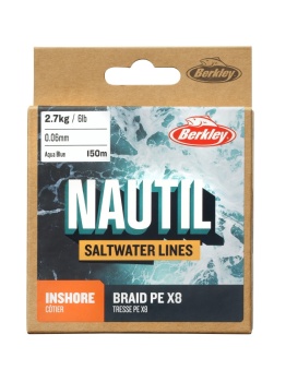FIR TEXTIL BERKLEY NAUTIL BRAID X8 150M 0.20 AQUABLUE - Img 3