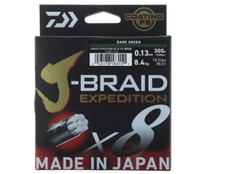 FIR TEXTIL DAIWA J-BRAID EXPEDITION X8E 0.20MM/16KG/300M VERDE - Img 2