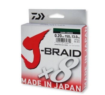 FIR TEXTIL DAIWA J-BRAID X8 VERDE 0.22MM/17KG/150M - Img 2