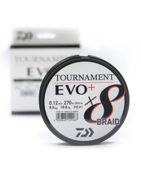 FIR TEXTIL DAIWA TOURNAMENT X8 BRAID EVO+ CHARTR. 0.14MM/10,2KG/270M