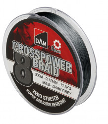 FIR TEXTIL DAM CROSSPOWER 8X DARK GREY 017MM / 11.3KG / 300M