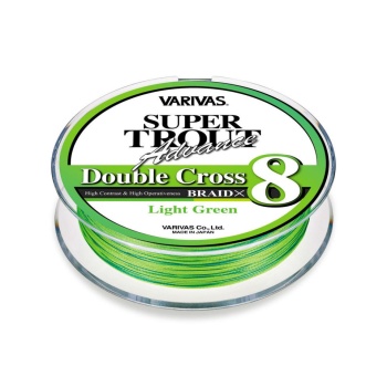 FIR TEXTIL VARIVAS SUPER TROUT ADVANCE DOUBLE CROSS PE 8X 100M 9.6LB LIGHT GREEN FLUO - Img 2