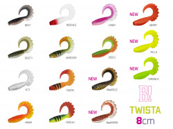 GRUB DELPHIN TWISTA UVS / 5BUC 8CM / DEADSNOW
