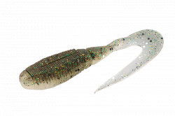 GRUB JACKALL RHYTHM 2.4INCH DARK THUNDER CLEAR SILVER 4BUC / PL