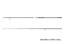 LANSETA DELPHIN BOMBER CARP 3.80M 5.00LBS 2BUC