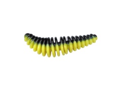LARVA BERKLEY POWERBAIT POWER PUPA 45MM BLACK / SUNSHINE YELLOW