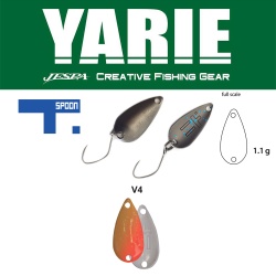 LINGURITA OSCILANTA YARIE JESPA 706 T-SPOON 1.1GR CULOARE V4 MG ICE