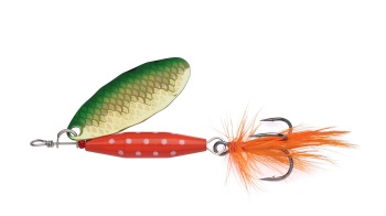 LINGURITA ROTATIVA ABU GARCIA REFLEX Red 4.5CM 7.0Gr LF Green Flash