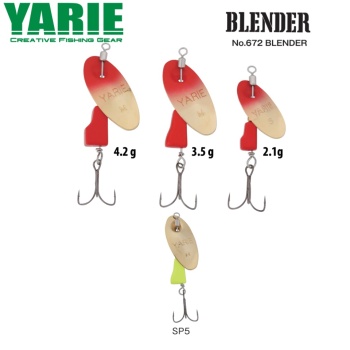 LINGURITA ROTATIVA YARIE JESPA 672 BLENDER 2.1GR CULOARE SP5 GOLD/LEMON
