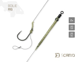 MONTURA DELPHIN SCAMO BOILIE RIG / 2 BUC 20CM / 25LBS / #2 - Img 2