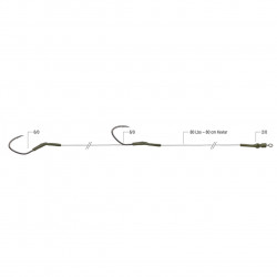 MONTURA SOMN 75CM 36.3KG KONGER DREAD CAT® UNDERWATER FLOATER BAIT ANIMATOR 30GR CARLIG 6/0 1BUC