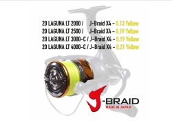 MULINETA DAIWA LAGUNA LT 2500 + FIR TEXTIL DAIWA J-BRAID 4X