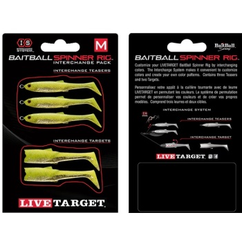 REZERVA SPINNERBAIT LIVE TARGET BAITBALL RIG LARGE 857 LIME CHART/SILVER