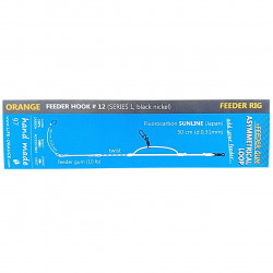 RIG FEEDER ORANGE FR0097 ASYMMETRICAL LOOP CU FEEDER GUM 10LB CARLIG NO.12