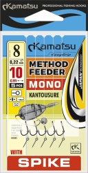 RIG METHOD FEEDER CU SPIN KAMATSU KANTOUSURE MONOFILAMENT 5BUC 10CM, NR.10, 0.20MM