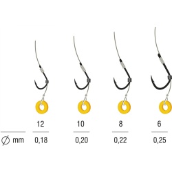 RIG METHOD FEEDER PE INEL SILICON KAMATSU KANTOUSURE MONOFILAMENT 5BUC 10CM, NR.8, 0.22MM