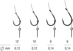RIG METHOD FEEDER PE SPIN KAMATSU SENSEI FIR TEXTIL 5BUC 10CM, NR.12, 0.12MM