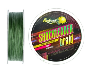 SELECT BAITS FIR TEXTIL SHOCKLEADER X8 BRAID DARK GREEN 100M