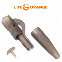 SET ACCESORII PLUMB PIERDUT ORANGE SAFE CLIP+FIX+TAIL RUBBER 5BUC