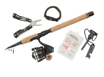 SET LANSETA ABU GARCIA DIPLOMAT WILDERNESS SURVIVAL TELE 2.13M 2-10G 6SEC + MULINETA 2000 + ACCESORII