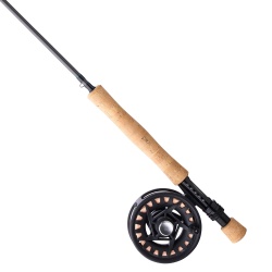 SET PESCUIT LA MUSCA SHAKESPEARE ELITE ROD, REEL, LINE & LEADER COMBO 9' 4PC / 7/8 WF8+85 (20LB NYLON BACKING)