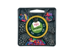 SET VARNIS PENTRU PLUTE SI PLUMBI ALICE DESPICATE CARP ZOOM FLOAT SLEEVES AND SPLIT SHOTS 7 COMPARTIMENTE