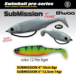 SHAD BIWAA SUBMISSION 5 13CM 12 FIRE TIGER 3BUC/PLIC