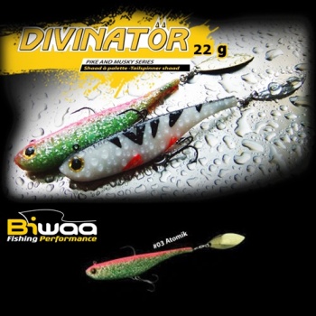 SPINNERTAIL BIWAA DIVINATOR JUNIOR 14CM 22GR 03 ATOMIK