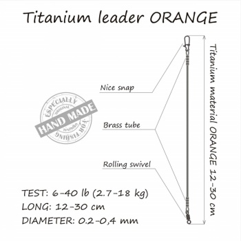 STRUNA ORANGE 18KG 26CM TITANIUM LEADER - Img 3