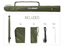 UMBRELA CU PERETE DELPHIN CLASSA VERDE Ø=250CM