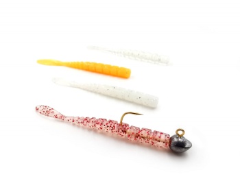 VIERME MUSTAD AJI MICRO FLA 5CM ORANGE GLOW GLITTER 16BUC / PL - Img 3
