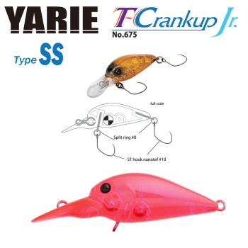 VOBLER YARIE JESPA 675 T-CRANKUP JR TYPE SS 2.8MM 2.1GR CULOARE C18 CLEAR PINK