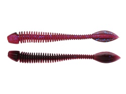 WORM BERKLEY POWERBAIT POWER FLAIL 70MM SALMON EGG RED / BLACK