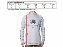 BLUZA UV HANORAC RTB UV LONG SLEEVE HOODIE UPF 50+ LIGHT CAMO GREY MARIMEA M