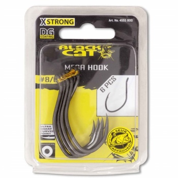CARLIG BLACK CAT NO.12/0 MEGA HOOK DG COATING