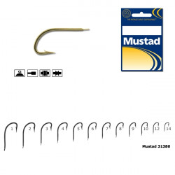 CARLIG MUSTAD CLASSIC CRYSTAL AURIU,FORJAT,TIJA LUNGA NR 1 31380.1 - 10BUC/PL