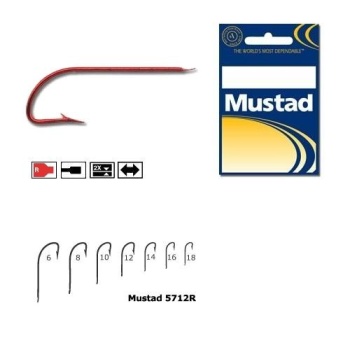 CARLIG MUSTAD CRYSTAL,ROSU,FIN,TIJA LUNGA NR 18 5712R.18 - 10BUC/PL