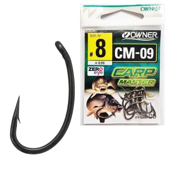 CARLIG OWNER CM-09 CARP MASTER CURVE SHANK MAGIC FUSSO BUC/PAC 8, NO2