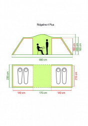 CORT COLEMAN RIDGELINE 4 PLUS 460X230X205CM