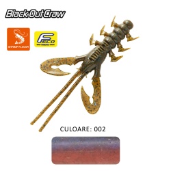 CREATURA TIEMCO BLACK OUT CRAW 4 10CM CULOARE 002 6BUC/PLIC
