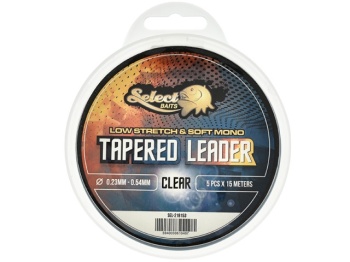 FIR INAINTAS SELECT BAITS TAPERED LEADER CLEAR 5 X 15M