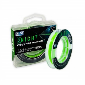 FIR MONOFILAMENT ASSO KNIGHT 1200M 0.370MM 8.2KG FLUO CHARTREUSE - Img 2