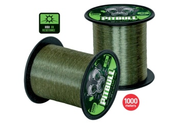 FIR MONOFILAMENT CRAP ZOOM PITBULL HIGH UV CARP 1000m 0.37mm 15.8kg Grey